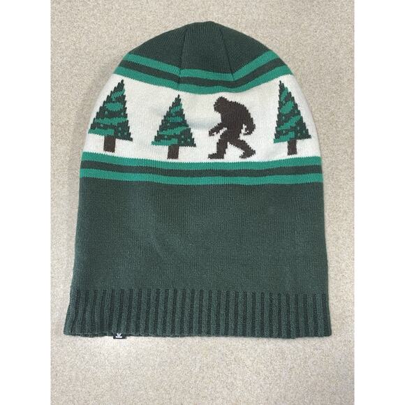 Kavu Sasquatch In The Woods Green Knit Winter Beanie Cap Snowboard, Cold Weather - Picture 6 of 11